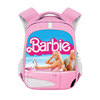 2024粉色芭比女孩书包barbie涤纶反光条双肩包大容量学生背包