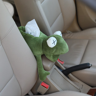 青蛙车载纸巾抽可爱土豆先生车用抽纸盒扶手箱挂式汽车内饰抽纸套