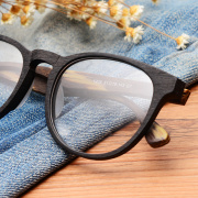 复古圆框木质眼镜框九十男潮女近视板材仿木纹全框圆形超轻眼镜架