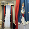 高档太空系列飞船火箭，儿童地中海窗帘，加厚环保仿棉麻遮光窗帘