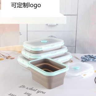 可定制泡面硅胶折叠碗，户外便携式伸缩耐高温饭盒旅行压缩碗