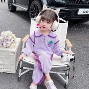 女童草莓洋气两件套2024春季韩版校园，套装一件代发休闲童装潮
