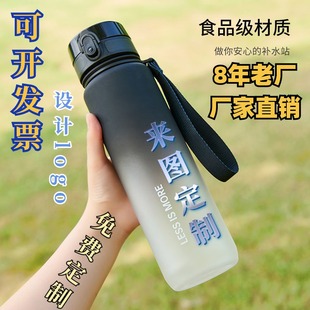 水杯大容量男生口杯，高颜值磨砂水壶运动户外投篮塑料，杯子定制logo