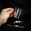 双子商店中古日本制不锈钢，可卸杯托玻璃杯碟复古咖啡杯碟