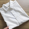 高级质感！日本公司单夏季纯棉牛津纺复古工装口袋短袖白衬衫潮男