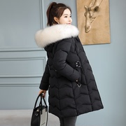 羽绒棉服女中长版设计感小众韩系大尺码外套修身2023年棉衣棉