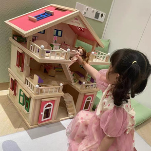 儿童木制仿真女孩，过家家玩具别墅房间娃娃房，公主房家具娃娃家