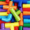 单儿童拼装水管道积木凑拼接玩具组装枳木塑料拼插管子益智百