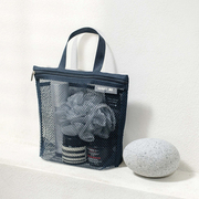 韩国洗漱包网眼手提化妆包简约洗浴健身防水旅行便携透气收纳袋