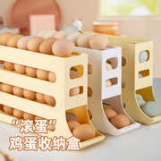 鸡蛋收纳盒冰箱用大容量侧门厨房多层装放自滚动滑梯式鸡鸭蛋架托