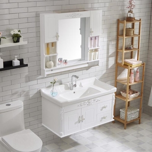 卫浴欧式pvc浴室柜组合小户型，卫浴柜卫生间洗脸洗手台盆柜洗漱台