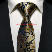 ptahatum正装领带真丝，领带三件套男金色，花纹正装商务结婚领带