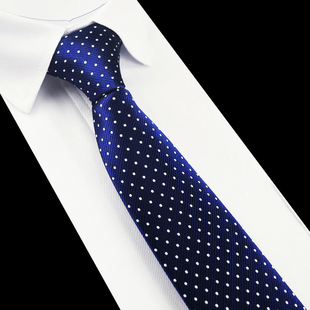 领带男正装商务高档深蓝色，圆点手打黑色，休闲免打结衬衫懒人拉链式