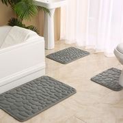 跨境马桶地垫三件套卫生间u型吸水地毯防滑浴室门垫厕所脚垫