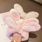 可爱立体兔耳朵束发带，女洗脸专用防滑韩国产妇发箍坐月子发饰发带