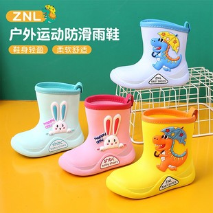 出口日本儿童雨鞋男童女童雨靴，宝宝幼儿园胶鞋小学生轻便防滑水鞋