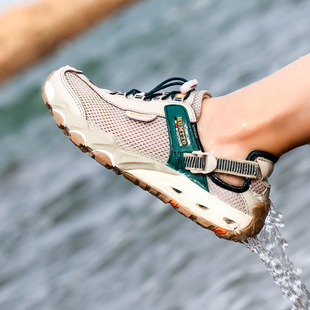 悍途凉鞋女2023年夏季透气网面速干溯溪鞋女士运动包头沙滩鞋