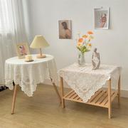 蕾丝壁纸餐桌布针织，长方形镂空白色茶几刺绣，布艺欧式床头盖布桌垫