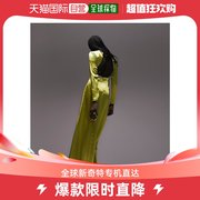 香港直邮潮奢 Topshop 女士 occasion 背部开口长袖缎面嫩黄绿色