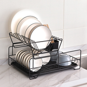 厨房碗碟沥水架双层碗筷收纳架餐具置物架沥水篮水槽洗碗池放碗架