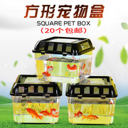 手提塑料大中号鱼缸 金鱼缸 封闭式乌龟缸 宠物盒 乌龟盒 饲养盒