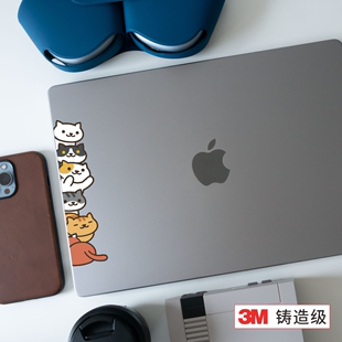 艺贴 日韩卡通猫咪后院竖排左侧笔记本电脑外壳个性装饰美容贴纸