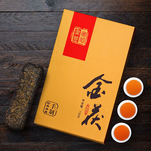 2015年安化黑茶，金花茯砖茶正宗1000g湖南黑茶叶砖茶