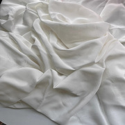 白色双绉真丝100%桑蚕丝真丝绸布料衬衫内衬面料大块布头论块卖特