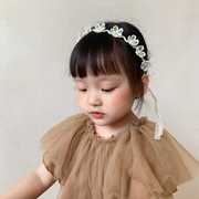 儿童珍珠花朵发箍可爱宝宝发带公主头箍发卡女童花童头饰韩国发饰