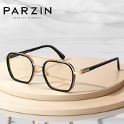 帕森2022年防蓝光眼镜，女时尚复古多边形金属防辐射护目镜男