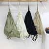小脏柜 韩国东大门大容量帆布包男女背包旅行运动抽绳收纳双肩包