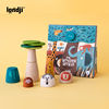 londji进口益智玩具想象2岁3岁儿童木质积木玩具，游戏桌游生日礼物