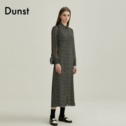 Dunst2022春秋款纽扣雪纺长袖连衣裙碎花时尚舒适简约UDDR2A201