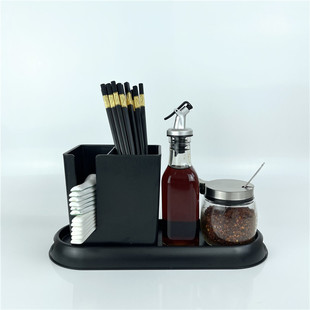 商用醋壶辣椒罐套装餐桌筷子筒，调料瓶组合玻璃，调味瓶罐餐厅调料盒
