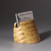 创意竹根名片夹 桌面台卡 卡片展示架 手机支架 竹工艺品