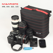 纳伽 CP30 单反微单相机内胆包大容量摄影包容纳一机三镜（黑红）