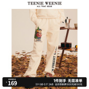 teenieweenie小熊抽绳收腰卫裤休闲裤，长裤运动裤韩版女装春装