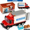 城市运输大卡车环卫工程小汽车模型儿童男孩益智塑料拼装积木玩具