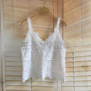 白色沙滩度假镂空比基尼罩衫仙女，上衣小外搭吊带，蕾丝针织外穿背心