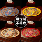 新中式刺绣布艺装饰垫角几垫床头柜盖布盘垫碗垫杯垫隔热垫花瓶垫
