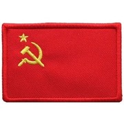 前苏联国旗士气章 刺绣布贴衣服补丁DIY徽章布贴 军迷个性包贴