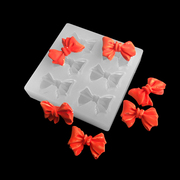 diy立体蝴蝶结造型翻糖蛋糕模具，领结干佩斯硅胶巧克力硅胶模具