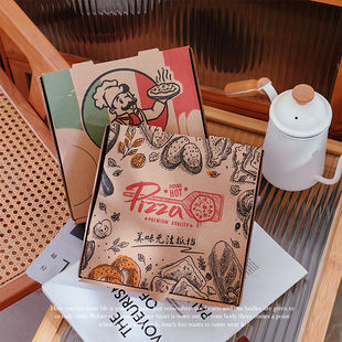 披萨打包盒披萨盒披萨打包盒商用6寸8寸披萨打包盒一次性包装盒