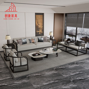 新中式沙发组合现代简约实木沙发客厅禅意中式酒店样板房布艺家具