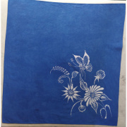 贵州蜡染方巾设计定制棉非遗布艺图案制作蓝染植物染文艺礼物