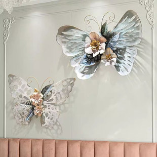 复古田园风立体墙面壁饰壁挂卧室电视沙发背景墙装饰创意蝴蝶挂件