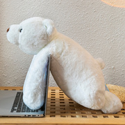 正版创意北极熊毛绒公仔，动物园玩偶可爱抱着睡大号娃娃送女友礼物