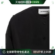 香港直邮jilsander女士黑色，真丝混纺长袖衬衫jsps601104-ws391