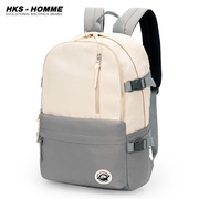 HKS－HOMME双肩包女士大容量旅行背包户外登山电脑包大学生书包男