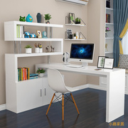 台式电脑桌子转角书桌书柜，一体书架组合卧室家用书桌学习桌办公桌
